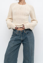 Load image into Gallery viewer, ZARA x Deadstock Cream Chunky Knit Open Back Sweater (M)