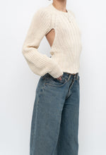 Load image into Gallery viewer, ZARA x Deadstock Cream Chunky Knit Open Back Sweater (M)