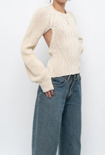 Load image into Gallery viewer, ZARA x Deadstock Cream Chunky Knit Open Back Sweater (M)