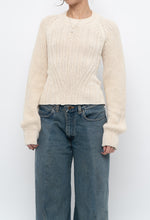 Load image into Gallery viewer, ZARA x Deadstock Cream Chunky Knit Open Back Sweater (M)