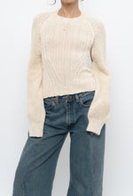 Load image into Gallery viewer, ZARA x Deadstock Cream Chunky Knit Open Back Sweater (M)