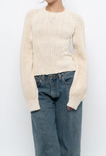 Load image into Gallery viewer, ZARA x Deadstock Cream Chunky Knit Open Back Sweater (M)