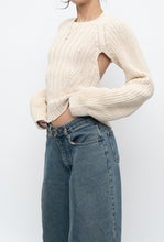 Load image into Gallery viewer, ZARA x Deadstock Cream Chunky Knit Open Back Sweater (M)