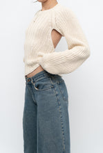 Load image into Gallery viewer, ZARA x Deadstock Cream Chunky Knit Open Back Sweater (M)
