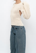 Load image into Gallery viewer, ZARA x Deadstock Cream Chunky Knit Open Back Sweater (M)