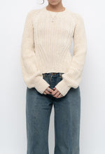 Load image into Gallery viewer, ZARA x Deadstock Cream Chunky Knit Open Back Sweater (M)