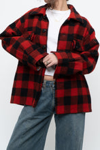 Load image into Gallery viewer, Vintage x Heavy Red Checkered Wool Jacket (XS-M)
