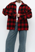 Load image into Gallery viewer, Vintage x Heavy Red Checkered Wool Jacket (XS-M)