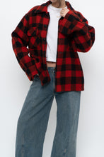 Load image into Gallery viewer, Vintage x Heavy Red Checkered Wool Jacket (XS-M)