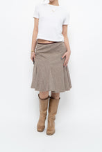 Load image into Gallery viewer, Vintage x Burgundy Pleated Wool-blend Midi Skirt (S, M)