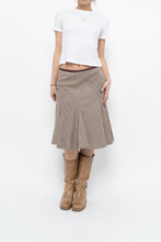 Load image into Gallery viewer, Vintage x Burgundy Pleated Wool-blend Midi Skirt (S, M)