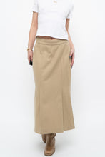 Load image into Gallery viewer, Vintage x Made in Italy x Beige Pleated Wool Maxi Skirt (S)