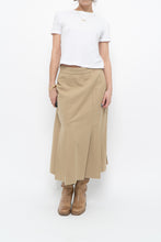 Load image into Gallery viewer, Vintage x Made in Italy x Beige Pleated Wool Maxi Skirt (S)
