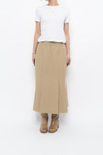 Load image into Gallery viewer, Vintage x Made in Italy x Beige Pleated Wool Maxi Skirt (S)