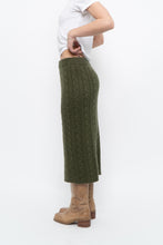 Load image into Gallery viewer, Vintage x Made in Italy x Green Cableknit Midi Skirt (S)