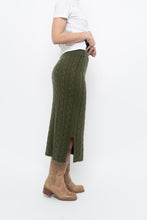 Load image into Gallery viewer, Vintage x Made in Italy x Green Cableknit Midi Skirt (S)