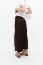 Load image into Gallery viewer, Vintage x Made in Canada x Dark Brown Wool Gold Chain Maxi Skirt (XS)