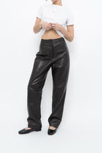 Load image into Gallery viewer, Vintage x Dark Brown Butter Leather Panelled Pant (M, L)