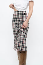 Load image into Gallery viewer, Vintage x Made in Canada x White Plaid Cotton Midi Skirt (S, M)