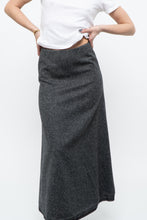 Load image into Gallery viewer, Vintage x Made in USA x RALPH LAUREN Heathered Grey Wool Maxi Skirt (XS)