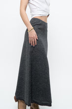 Load image into Gallery viewer, Vintage x Made in USA x RALPH LAUREN Heathered Grey Wool Maxi Skirt (XS)