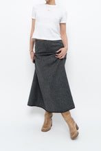 Load image into Gallery viewer, Vintage x Made in USA x RALPH LAUREN Heathered Grey Wool Maxi Skirt (XS)