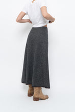 Load image into Gallery viewer, Vintage x Made in USA x RALPH LAUREN Heathered Grey Wool Maxi Skirt (XS)
