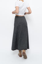 Load image into Gallery viewer, Vintage x Made in USA x RALPH LAUREN Heathered Grey Wool Maxi Skirt (XS)