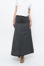 Load image into Gallery viewer, Vintage x Made in USA x RALPH LAUREN Heathered Grey Wool Maxi Skirt (XS)