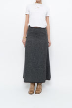 Load image into Gallery viewer, Vintage x Made in USA x RALPH LAUREN Heathered Grey Wool Maxi Skirt (XS)