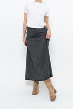 Load image into Gallery viewer, Vintage x Made in USA x RALPH LAUREN Heathered Grey Wool Maxi Skirt (XS)
