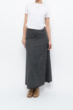 Load image into Gallery viewer, Vintage x Made in USA x RALPH LAUREN Heathered Grey Wool Maxi Skirt (XS)