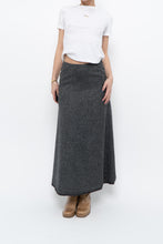 Load image into Gallery viewer, Vintage x Made in USA x RALPH LAUREN Heathered Grey Wool Maxi Skirt (XS)