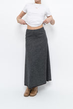 Load image into Gallery viewer, Vintage x Made in USA x RALPH LAUREN Heathered Grey Wool Maxi Skirt (XS)