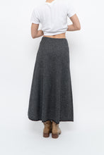 Load image into Gallery viewer, Vintage x Made in USA x RALPH LAUREN Heathered Grey Wool Maxi Skirt (XS)