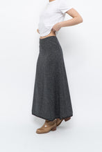 Load image into Gallery viewer, Vintage x Made in USA x RALPH LAUREN Heathered Grey Wool Maxi Skirt (XS)