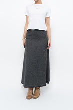Load image into Gallery viewer, Vintage x Made in USA x RALPH LAUREN Heathered Grey Wool Maxi Skirt (XS)