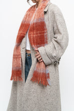 Load image into Gallery viewer, Vintage x Orange Plaid Mohair Scarf