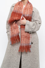 Load image into Gallery viewer, Vintage x Orange Plaid Mohair Scarf