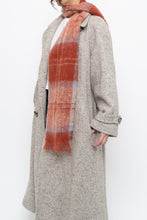 Load image into Gallery viewer, Vintage x Orange Plaid Mohair Scarf