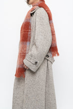 Load image into Gallery viewer, Vintage x Orange Plaid Mohair Scarf