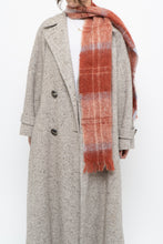Load image into Gallery viewer, Vintage x Orange Plaid Mohair Scarf
