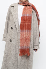 Load image into Gallery viewer, Vintage x Orange Plaid Mohair Scarf