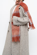 Load image into Gallery viewer, Vintage x Orange Plaid Mohair Scarf