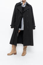 Load image into Gallery viewer, Vintage x Black Cotton-blend Trench Coat (S-L)