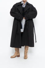 Load image into Gallery viewer, Vintage x Black Cotton-blend Trench Coat (S-L)