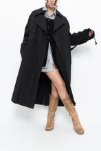Load image into Gallery viewer, Vintage x Black Cotton-blend Trench Coat (S-L)