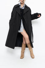 Load image into Gallery viewer, Vintage x Black Cotton-blend Trench Coat (S-L)