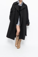 Load image into Gallery viewer, Vintage x Black Cotton-blend Trench Coat (S-L)