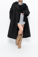 Load image into Gallery viewer, Vintage x Black Cotton-blend Trench Coat (S-L)